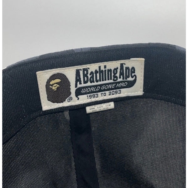 BAPE City Camo Glow In The Dark Snapback Hat Black Gray Japan NWOT Rare