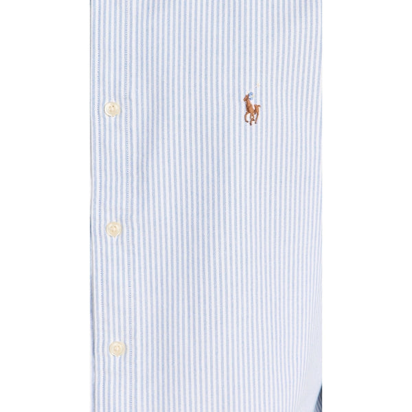 Polo Ralph Lauren Classic Fit Striped Oxford Shirt Blue White Mens 2XB EUC