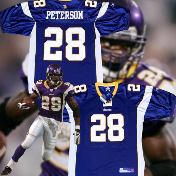 Minnesota Vikings Adrian Peterson #28 Reebok NFL Jersey Sz. 54 3XL Deadstock Y2K