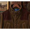 Polo Ralph Lauren Corduroy Norfolk Shooting Jacket Leather Suede Sz L Rare