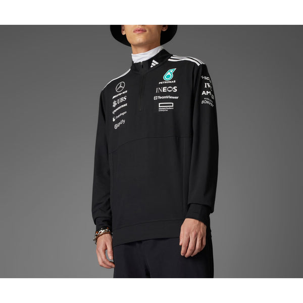 Adidas Mercedes AMG Petronas F1 Team 1/4 Zip Sweatshirt Motorsport Sz M NWOT