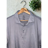 Rhoback Polo Shirt Mens Large Gray Striped Performance Golf Short Sleeve