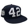 Mariano Rivera New York Yankees MLB HOF 42 Pinstripe Hat New Era Sz 8 Fitted 59Fifty