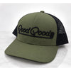 Good Good Golf Stance Trucker Hat Olive Green Black Mesh Snapback OSFA