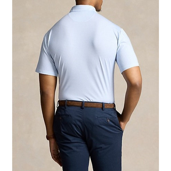 Polo Ralph Lauren Performance Polo Shirt 4XLT Big Tall Blue Print NWT Stretch