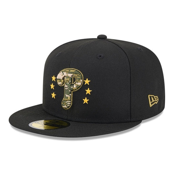 Philadelphia Phillies MLB 2024 Armed Forces Day New Era 59FIFTY Hat 6 7/8 Camo