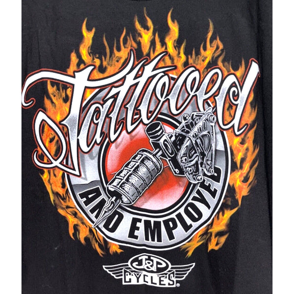 J&P Cycles Tattooed And Employed Motorcycles Biker Size XL T-shirt