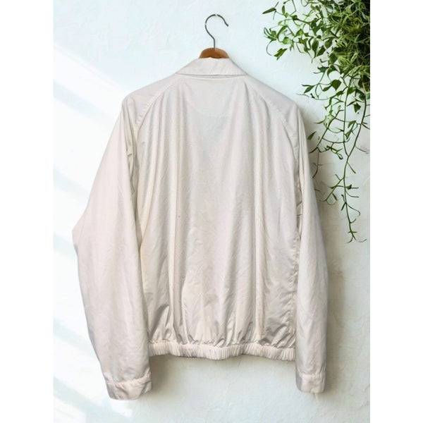 Polo Ralph Lauren Bi Swing Windbreaker Jacket White XL Full Zip Bomber Vintage