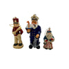 Kurt S Adler Wooden Toy Soldier Santa Captain Christmas Ornaments Lot Of 3