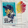 Lou Gehrig New York Yankees USPS Stamp Tee Screen Stars USA L Vintage 1989