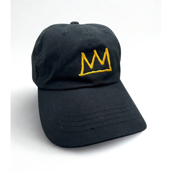 Jean-Michel Basquiat Crown Rome Pays Off Hat Guggenheim Black Dad Cap Rare USA