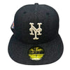 New York Mets Denim Hat Baseball New Era 59FIFTY Black Cap All Star Game Size 7