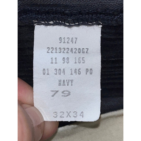 Polo Ralph Lauren Andrew Pant Navy Corduroy Pleated Classic Fit 32x34 NWT 1990’s