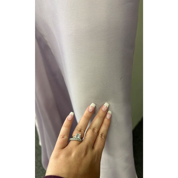 Terani Couture 2021E2840 Long Sleeve Sequined Dress Sz. 14 (SAMPLE)