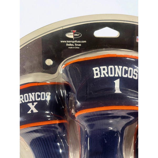 Denver Broncos NFL Golf Headcovers 3 Pack Driver Fairway Hybrid Team Golf NIP