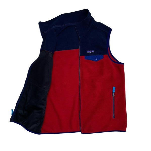 Patagonia Synchilla Snap-T Fleece Vest Men’s M Red Navy FA15 Retro Outdoor