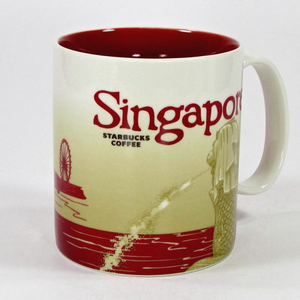 Starbucks Singapore Global Icon City Mug 2013 Collector Series 16oz Red White