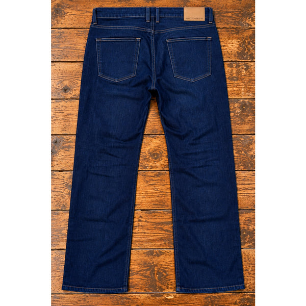 Mott & Bow Oliver Straight Jeans 35x30 Navy Blue Stretch Denim Slim Premium