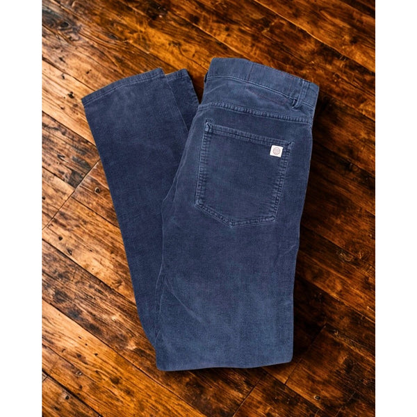 Marine Layer Terry Cord 5 Pocket Pant Slim Straight 30x32 Washed Black (Flaw)