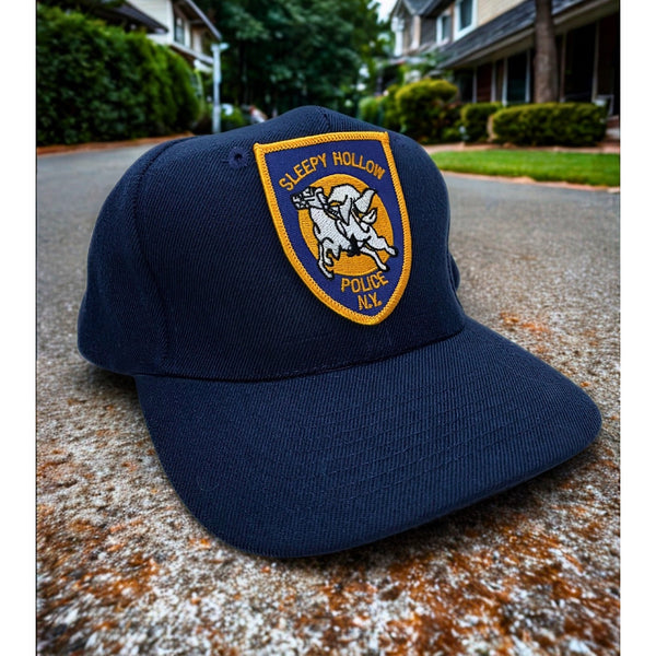 Sleepy Hollow Police NY Snapback Hat Vintage Nissin Headless Horseman Logo EUC