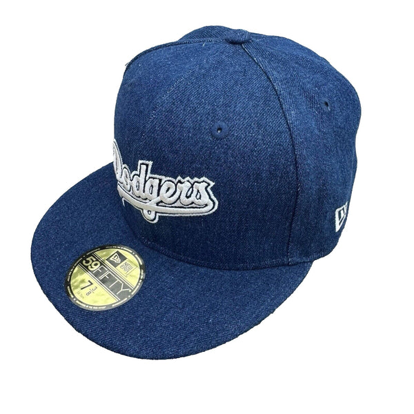 Los Angeles Dodgers Denim 1980 All Star Hat MLB New Era 59FIFTY Fitted Sz. 7 1/2