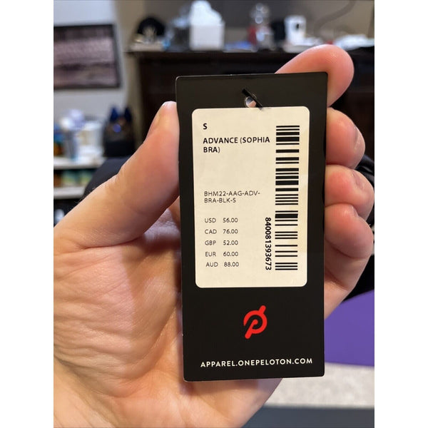 PELOTON Together We Are Power Womens Black Advance Sophia Sports Bra S $56 NWT