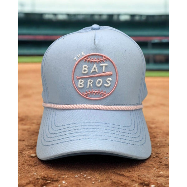Bat Bros Baseballism Five Panel Snapback Hat Light Blue Rare EUC