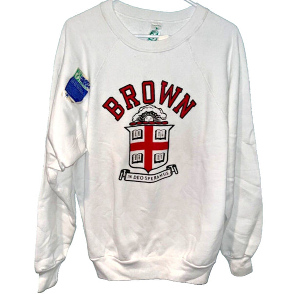 Brown University Sweatshirt Discus Athletic Sz. L Vintage 80s Deadstock NWT