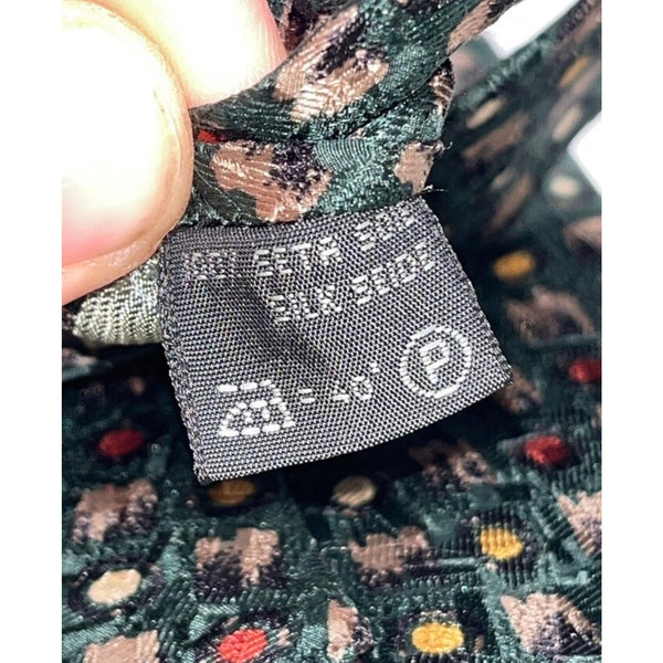 Ermenegildo Zegna Soft 100% Silk Tie Abstract Geometric Pattern Italy