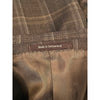 Ermenegildo Zegna Neiman Marcus Blazer 44R EU 54 Brown Windowpane Wool