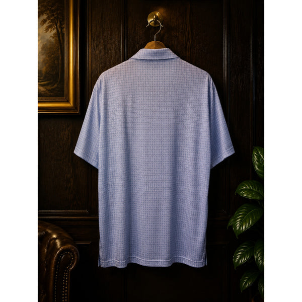 Polo Ralph Lauren Performance Polo Shirt 4XLT Big Tall Blue Print NWT Stretch