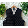 J.Crew Oarsman Quilted Vest Black White Lined Men’s S Made in Korea Nylon Vtg.