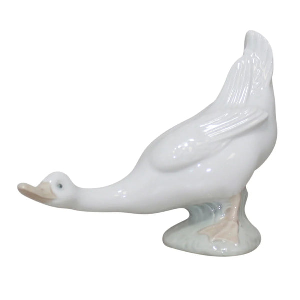 Lladro NAO "Suspicious Duck" 244 Porcelain Duck / Goose / Swan, 6" Long EPOC VTG