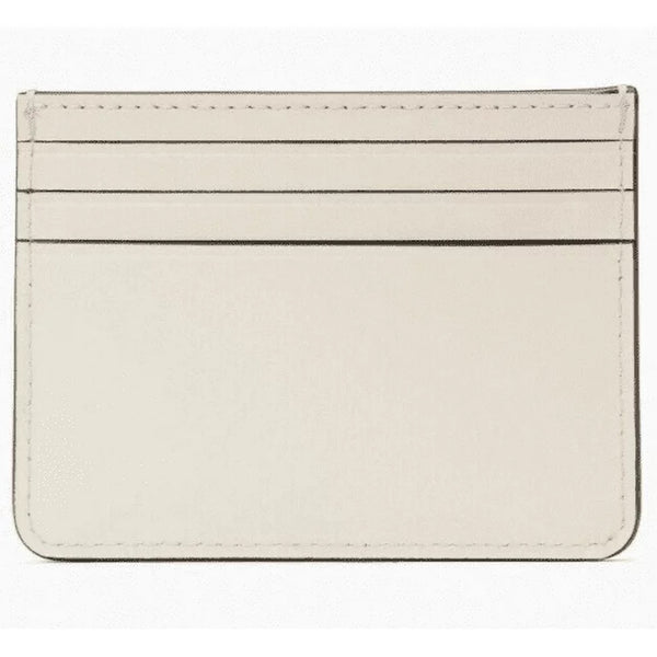 Kate Spade Small Slim Leather Card Holder Flutter Fly Butterfly White NWT $99