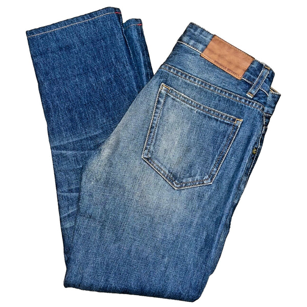 Norman Russell Selvedge Denim Jeans USA Handmade Beach Wash Straight Fit 27x28