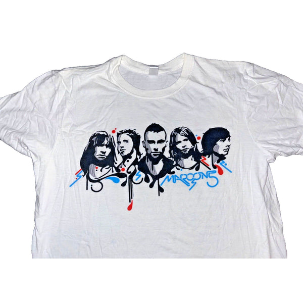 Maroon 5 Band Tour T-shirt 2008 Adam Levine Pop Band Sz XL Rare Y2K