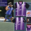 Nike Challenge Court Andre Agassi Purple Voltage Polo Shirt Mens L 1991 Vintage