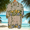 Tommy Bahama Vintage Tag 100% Silk Button Shirt Men's Sz. L Floral Short Sleeve