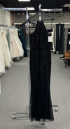 Adrianna Papell 40134 Beaded Blouson Bridesmaid Dress 14 NWT Black $350 (SAMPLE)