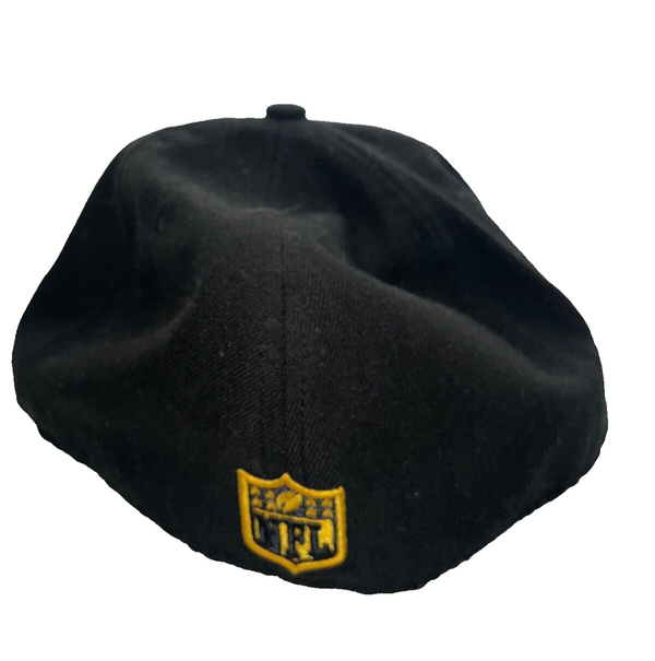 PITTSBURGH STEELERS New Era 59Fifty Gorra/Sombrero Ajustado Talla 7 1/2 Negro