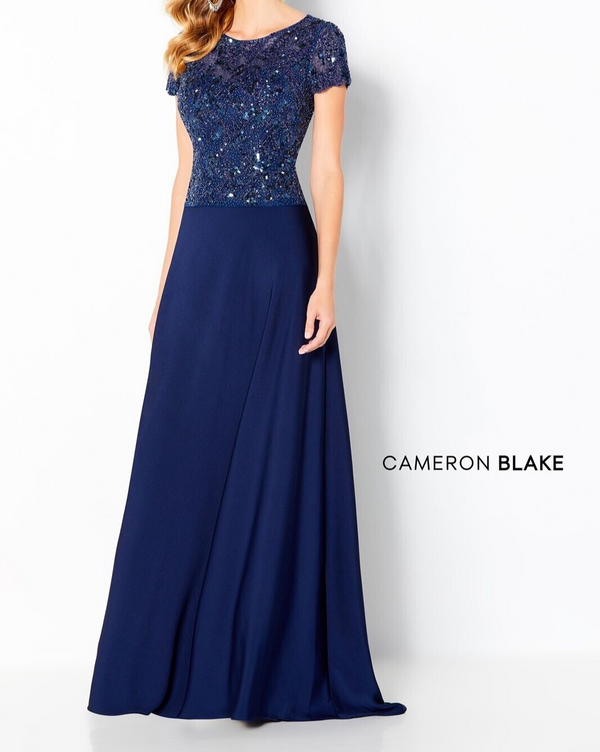 Cameron Blake Madre de la novia 220650 Manga casquillo Línea A Talla. 16 (MUESTRA)