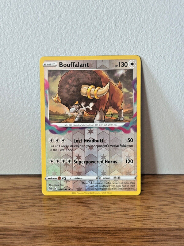 Pokémon TCG Bouffalant 148/196 LOST ORIGINS REVERSE HOLO PACK FRISCH