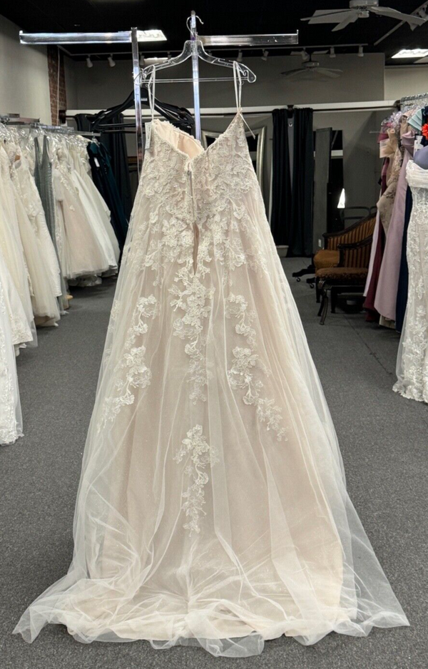 Stella York 6745 Vestido de novia evasé con tul brillante Talla 28 (MUESTRA)