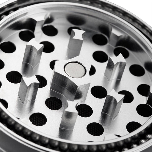 Tobacco / Herb Grinder by Bear Luxury Completely Frictionless Silver NEW