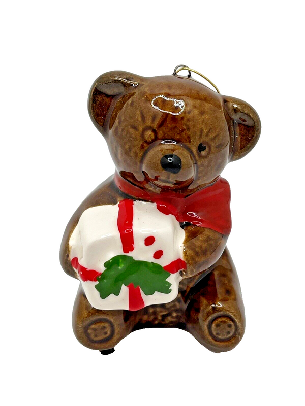 Keramik Teddybär Geschenk Weihnachtsschmuck Vintage Japan