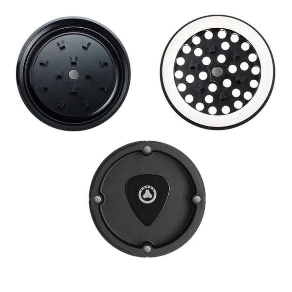 Tabak-/Kräutermühle 3-teilig von Bear Luxury völlig reibungsfrei schwarz NEU