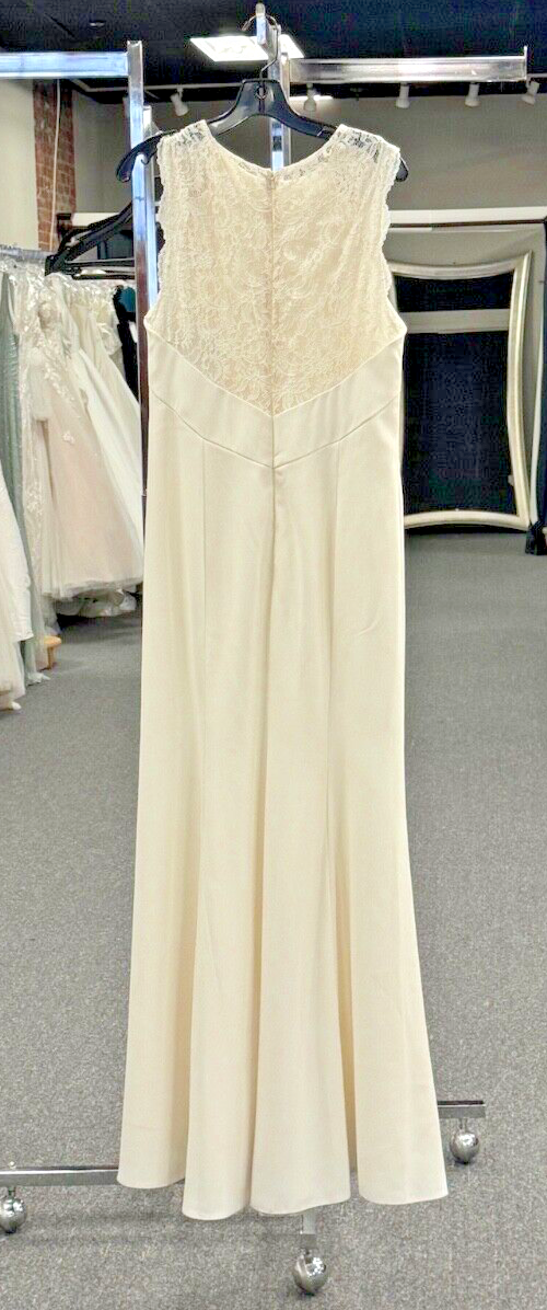 DESSY-Kollektion 3015 Elfenbeinfarbenes Brautjungfernkleid mit Spitzenrücken KLEID 12