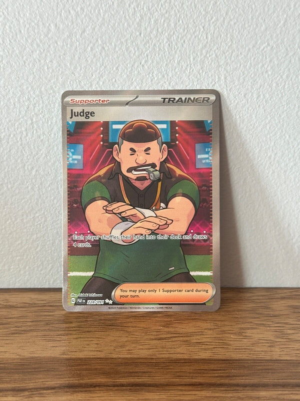 Pokemon Judge 228/091 - Paldea Fates -Arte completo Raro en mano Inglés