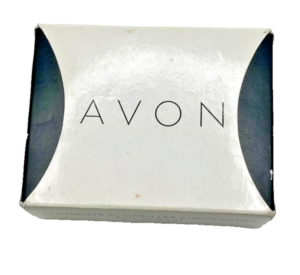 Avon Open Work Teardrop Earrings - Silvertone