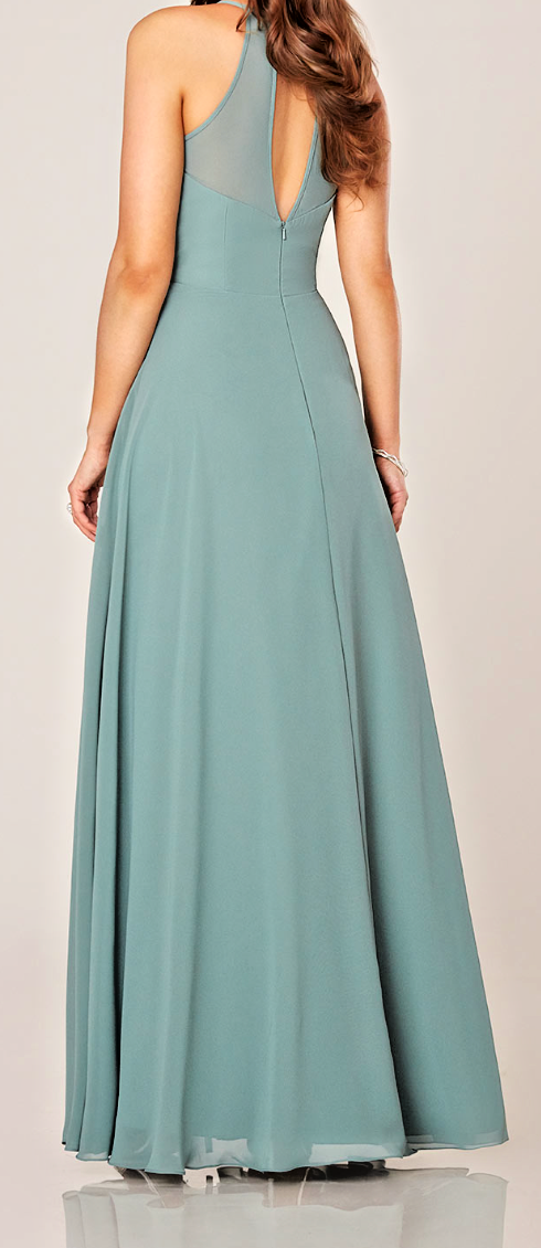 Vestido de dama de honor moderno Sorella Vita 9292 Paneles transparentes Sz. 12 (MUESTRA)